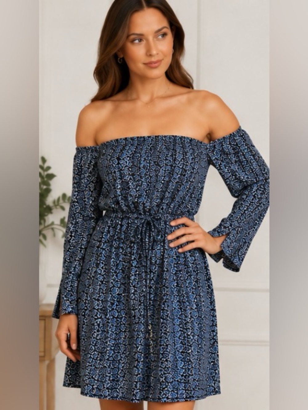 DEX Off-Shoulder Floral Dress – Women’s Medium